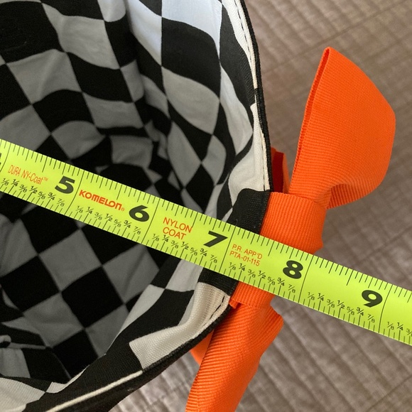 VINTAGE Race Ready Lady Nascar Tony Stewart 20 Bucket Bag w Orange Bow Bag - Picture 8 of 16